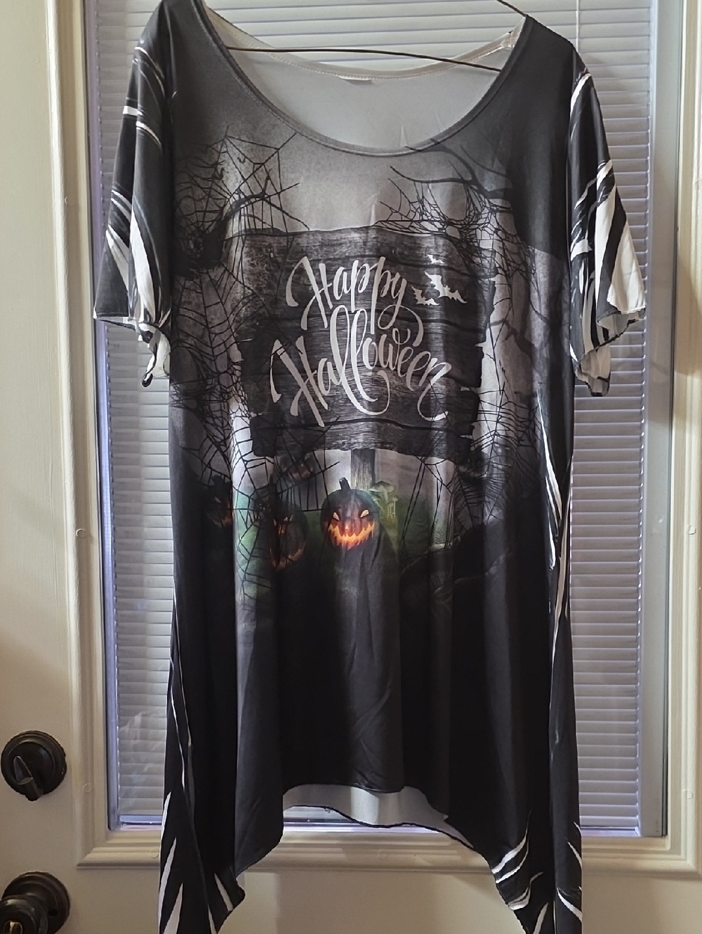 Happy Halloween Black Graphic Women's Tunic Top